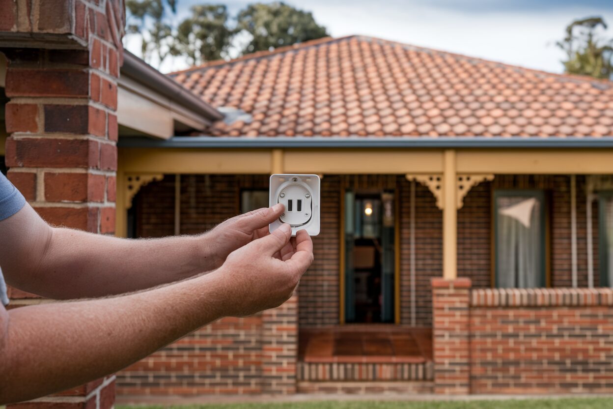 Professional TV antenna wall point installation